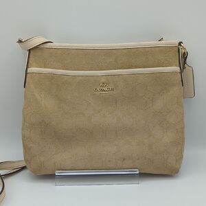 Coach Beige and Cream Crossbody Bag